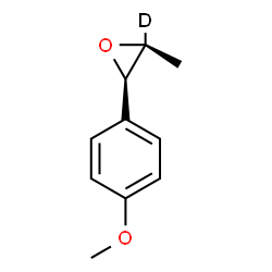 ChemSpider 2D Image | (2S,3R)-3-(4-Methoxyphenyl)-2-methyl(2-~2~H)oxirane | C10H11DO2