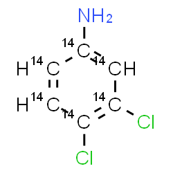 ChemSpider 2D Image | 3,4-Dichloro(~14~C_6_)aniline | 14C6H5Cl2N
