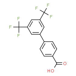 ChemSpider 2D Image | 3',5'-Bis(trifluoromethyl)-4-biphenylcarboxylic acid | C15H8F6O2