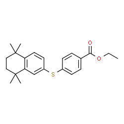 ChemSpider 2D Image | Ethyl 4-[(5,5,8,8-tetramethyl-5,6,7,8-tetrahydro-2-naphthalenyl)sulfanyl]benzoate | C23H28O2S