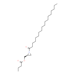 ChemSpider 2D Image | [(2S)-1-Stearoyl-2-aziridinyl]methyl butyrate | C25H47NO3