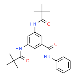 ChemSpider 2D Image | 3,5-Bis[(2,2-dimethylpropanoyl)amino]-N-phenylbenzamide | C23H29N3O3