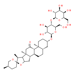 ChemSpider 2D Image | (3beta,5alpha,16xi,17xi,25R)-11-Oxospirostan-3-yl 4-O-beta-D-galactopyranosyl-beta-D-glucopyranoside | C39H62O14