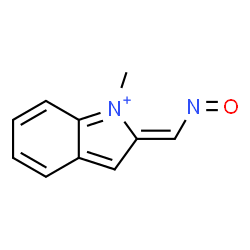 ChemSpider 2D Image | (2Z)-1-methyl-2-(nitrosomethylene)indol-1-ium | C10H9N2O
