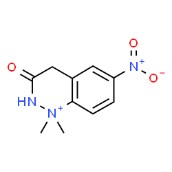 ChemSpider 2D Image | 1,1-Dimethyl-6-nitro-3-oxo-1,2,3,4-tetrahydrocinnolin-1-ium | C10H12N3O3