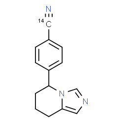 ChemSpider 2D Image | 4-(5,6,7,8-Tetrahydroimidazo[1,5-a]pyridin-5-yl)(cyano-~14~C)benzonitrile | C1314CH13N3
