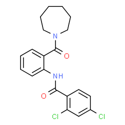 ChemSpider 2D Image | N-[2-(1-Azepanylcarbonyl)phenyl]-2,4-dichlorobenzamide | C20H20Cl2N2O2