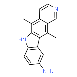 ChemSpider 2D Image | 5,11-Dimethyl-6H-pyrido[4,3-b]carbazol-9-amine | C17H15N3