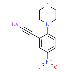 ChemSpider 2D Image | {[2-(4-Morpholinyl)-5-nitrophenyl]ethynyl}sodium | C12H11N2NaO3