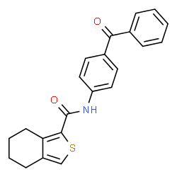 ChemSpider 2D Image | N-(4-Benzoylphenyl)-4,5,6,7-tetrahydro-2-benzothiophene-1-carboxamide | C22H19NO2S