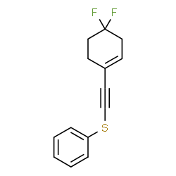 ChemSpider 2D Image | {[(4,4-Difluoro-1-cyclohexen-1-yl)ethynyl]sulfanyl}benzene | C14H12F2S
