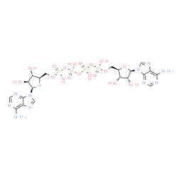 ChemSpider 2D Image | [[[[(2R,3S,4S,5R)-5-(6-aminopurin-9-yl)-3,4-dihydroxy-tetrahydrofuran-2-yl]methoxy-hydroxy-phosphoryl]oxy-hydroxy-phosphoryl]oxy-hydroxy-phosphoryl] [(2R,3S,4S,5R)-5-(6-aminopurin-9-yl)-3,4-dihydroxy-tetrahydrofuran-2-yl]methyl hydrogen phosphate | C20H28N10O19P4