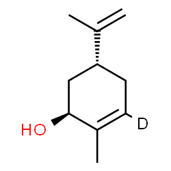 ChemSpider 2D Image | (1S,5R)-5-Isopropenyl-2-methyl(3-~2~H)-2-cyclohexen-1-ol | C10H15DO