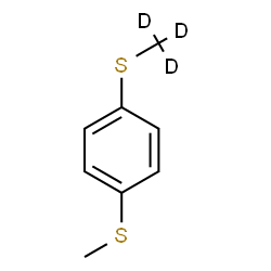 ChemSpider 2D Image | 1-(Methylsulfanyl)-4-[(~2~H_3_)methylsulfanyl]benzene | C8H7D3S2