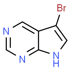 ChemSpider 2D Image | 5-Bromo-7H-pyrrolo[2,3-d]pyrimidine | C6H4BrN3