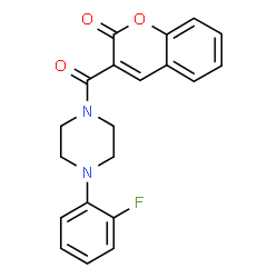 ChemSpider 2D Image | 3-[4-(2-Fluoro-phenyl)-piperazine-1-carbonyl]-chromen-2-one | C20H17FN2O3