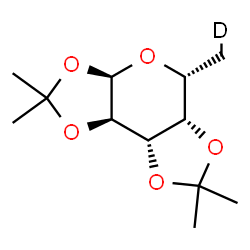 ChemSpider 2D Image | (3aR,5R,5aS,8aS,8bR)-2,2,7,7-Tetramethyl-5-(~2~H_1_)methyltetrahydro-3aH-bis[1,3]dioxolo[4,5-b:4',5'-d]pyran | C12H19DO5