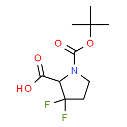 ChemSpider 2D Image | 3,3-Difluoro-1-{[(2-methyl-2-propanyl)oxy]carbonyl}proline | C10H15F2NO4
