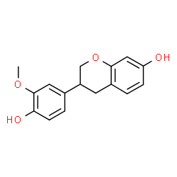ChemSpider 2D Image | 3-(4-Hydroxy-3-methoxyphenyl)-7-chromanol | C16H16O4