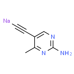 ChemSpider 2D Image | [(2-Amino-4-methyl-5-pyrimidinyl)ethynyl]sodium | C7H6N3Na