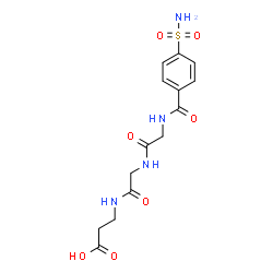 ChemSpider 2D Image | N-(4-Sulfamoylbenzoyl)glycylglycyl-beta-alanine | C14H18N4O7S