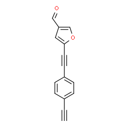 ChemSpider 2D Image | 5-[(4-Ethynylphenyl)ethynyl]-3-furaldehyde | C15H8O2