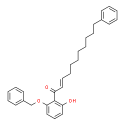 ChemSpider 2D Image | (2E)-1-[2-(Benzyloxy)-6-hydroxyphenyl]-11-phenyl-2-undecen-1-one | C30H34O3