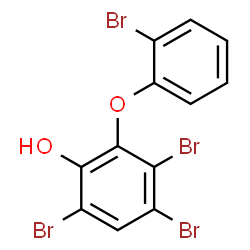 ChemSpider 2D Image | 3,4,6-Tribromo-2-(2-bromophenoxy)phenol | C12H6Br4O2