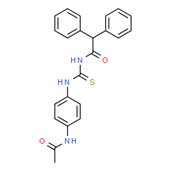 ChemSpider 2D Image | N-[(4-Acetamidophenyl)carbamothioyl]-2,2-diphenylacetamide | C23H21N3O2S
