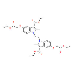 ChemSpider 2D Image | Diethyl 1,1'-(1,2-ethanediyl)bis[5-(2-ethoxy-2-oxoethoxy)-2-methyl-1H-indole-3-carboxylate] | C34H40N2O10