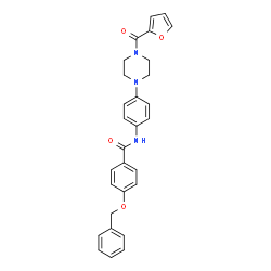 ChemSpider 2D Image | 4-(Benzyloxy)-N-{4-[4-(2-furoyl)-1-piperazinyl]phenyl}benzamide | C29H27N3O4