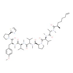 ChemSpider 2D Image | Apramide F | C54H84N8O8S
