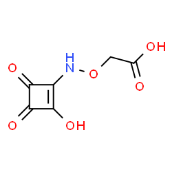 ChemSpider 2D Image | {[(2-Hydroxy-3,4-dioxo-1-cyclobuten-1-yl)amino]oxy}acetic acid | C6H5NO6