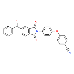 ChemSpider 2D Image | 4-[4-(5-Benzoyl-1,3-dioxo-1,3-dihydro-isoindol-2-yl)-phenoxy]-benzonitrile | C28H16N2O4