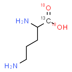 ChemSpider 2D Image | (1-~13~C,~18~O_2_)Ornithine | C413CH12N218O2