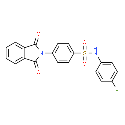 ChemSpider 2D Image | 4-(1,3-dioxoisoindol-2-yl)-N-(4-fluorophenyl)benzenesulfonamide | C20H13FN2O4S