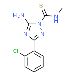 ChemSpider 2D Image | 5-Amino-3-(2-chlorophenyl)-N-methyl-1H-1,2,4-triazole-1-carbothioamide | C10H10ClN5S