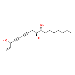 ChemSpider 2D Image | (9S,10S)-1-Heptadecene-4,6-diyne-3,9,10-triol | C17H26O3