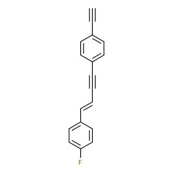 ChemSpider 2D Image | 1-Ethynyl-4-[(3E)-4-(4-fluorophenyl)-3-buten-1-yn-1-yl]benzene | C18H11F