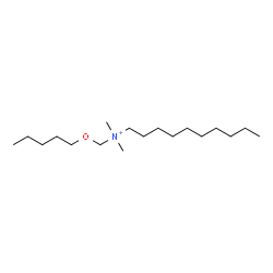 ChemSpider 2D Image | N,N-Dimethyl-N-[(pentyloxy)methyl]-1-decanaminium | C18H40NO