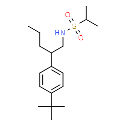 ChemSpider 2D Image | N-[2-(4-tert-butylphenyl)pentyl]propane-2-sulfonamide | C18H31NO2S