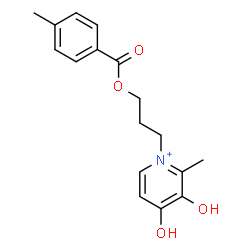 ChemSpider 2D Image | 3,4-Dihydroxy-2-methyl-1-{3-[(4-methylbenzoyl)oxy]propyl}pyridinium | C17H20NO4