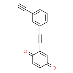 ChemSpider 2D Image | 2-[(3-Ethynylphenyl)ethynyl]-1,4-benzoquinone | C16H8O2