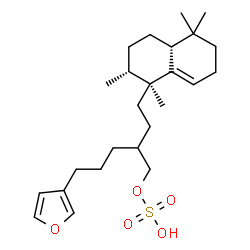 ChemSpider 2D Image | 5-(3-Furyl)-2-{2-[(1S,2R,4aR)-1,2,5,5-tetramethyl-1,2,3,4,4a,5,6,7-octahydro-1-naphthalenyl]ethyl}pentyl hydrogen sulfate | C25H40O5S