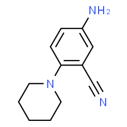 ChemSpider 2D Image | 5-Amino-2-(1-piperidinyl)benzonitrile | C12H15N3