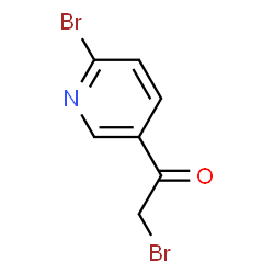 ChemSpider 2D Image | 2-Bromo-1-(6-bromo-3-pyridinyl)ethanone | C7H5Br2NO