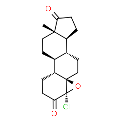 ChemSpider 2D Image | (4alpha,5beta)-4-Chloro-4,5-epoxyestrane-3,17-dione | C18H23ClO3