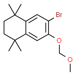ChemSpider 2D Image | 6-Bromo-7-(methoxymethoxy)-1,1,4,4-tetramethyl-1,2,3,4-tetrahydronaphthalene | C16H23BrO2