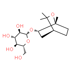 ChemSpider 2D Image | (1R,4S,6S)-1,3,3-Trimethyl-2-oxabicyclo[2.2.2]oct-6-yl beta-D-glucopyranoside | C16H28O7
