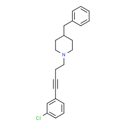 ChemSpider 2D Image | 4-Benzyl-1-[4-(3-chlorophenyl)-3-butyn-1-yl]piperidine | C22H24ClN